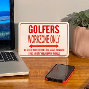 Golfer Funny Desk Sign