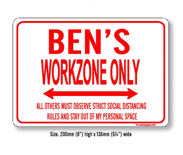 Bens Desk Sign