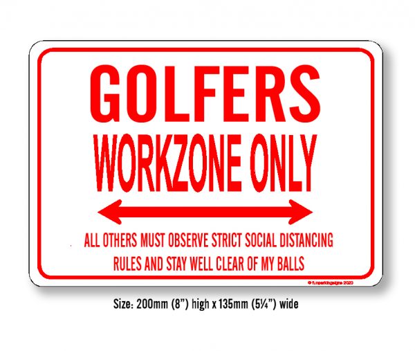 Golfers Desk Sign