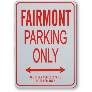 FAIRMONT PARKING SIGN