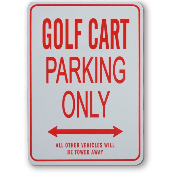 GOLF CART PARKING SIGN