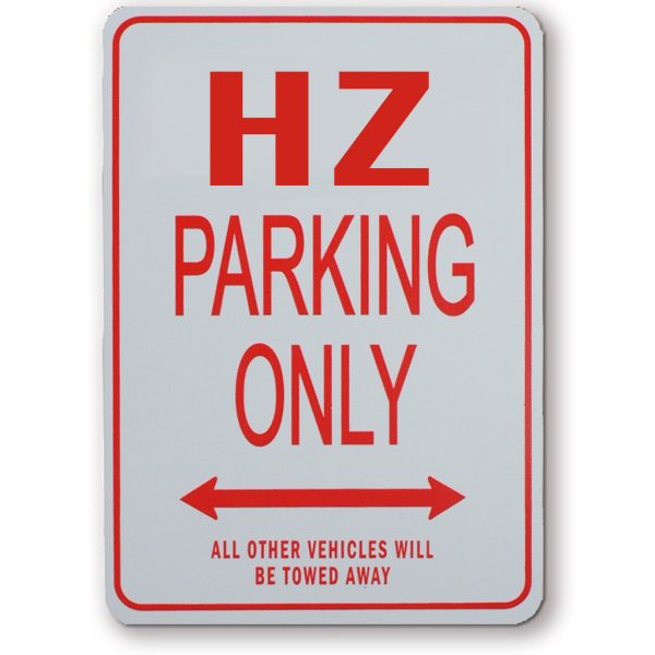 HZ Holden Parking Sign