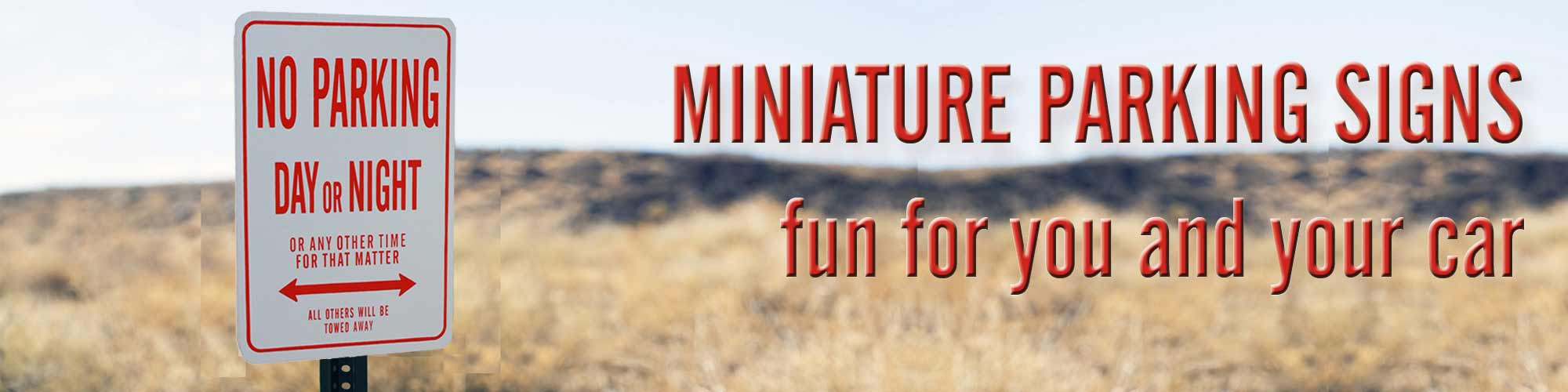 Miniature Fun Parking Signs and Desk Signs